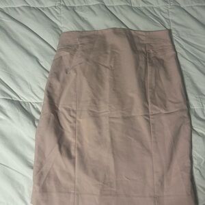 Express Tan Pencil Skirt Knee-Length Casual
